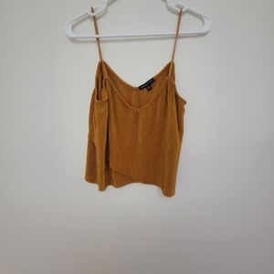 KENDALL & KYLIE mustard crop-top